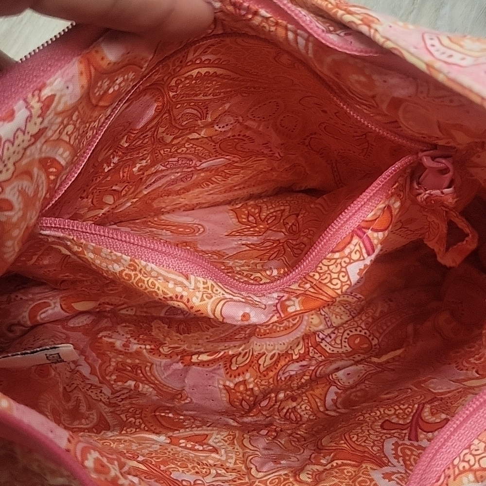 Vera Bradley Orange and Pink Shoulder Bag - Picture 4 of 5